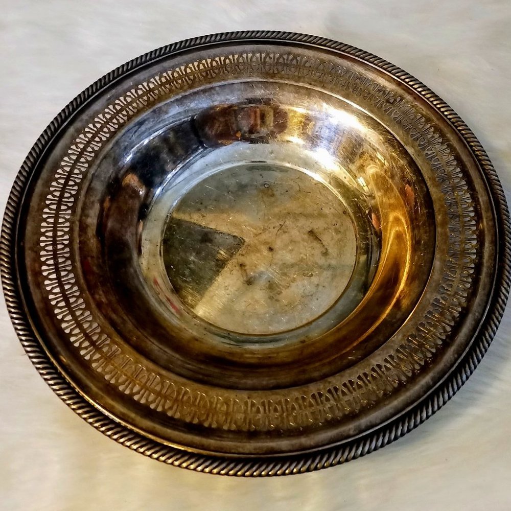 Vintage SIlver Plated Unique Bowl